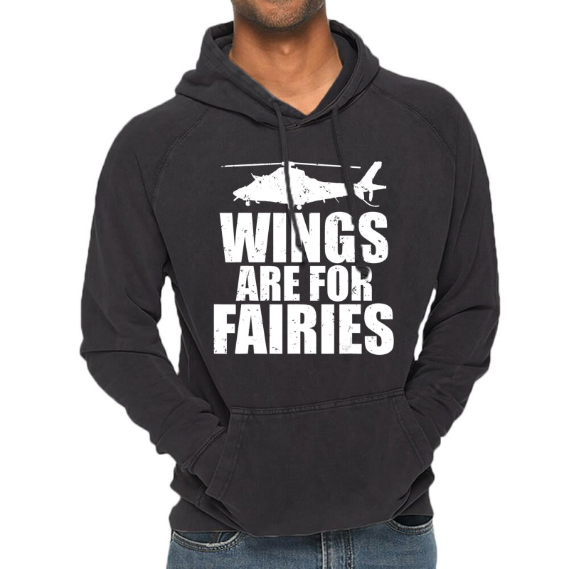 Wings Are For Fairies Helicopter Pilot Vintage Hoodie by donellajeremykoa | Artistshot