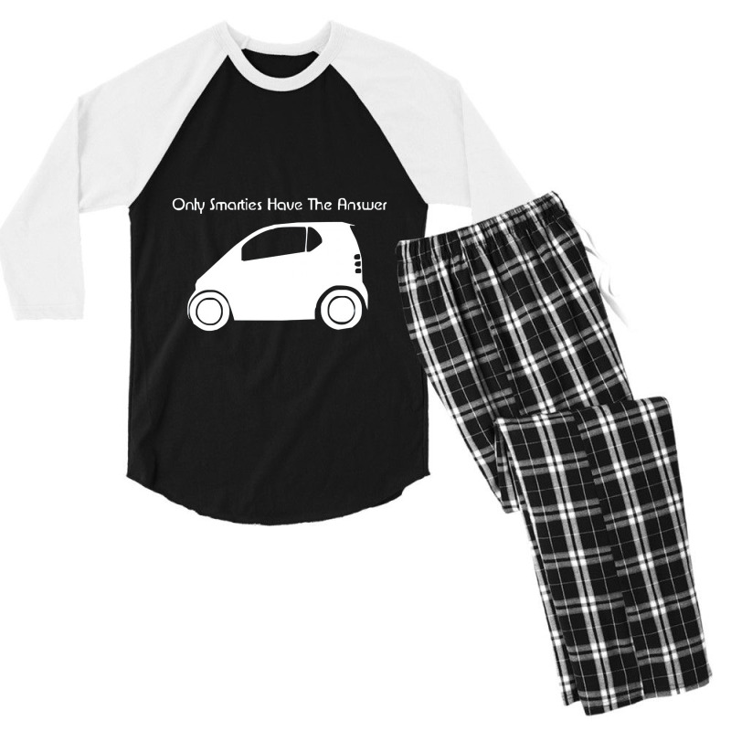 Only Smarties Have The Answer' Funny Men's 3/4 Sleeve Pajama Set | Artistshot