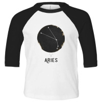 Minimal Aries Zodiac Sign Toddler 3/4 Sleeve Tee | Artistshot