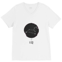 Minimal Leo Zodiac Sign V-neck Tee | Artistshot