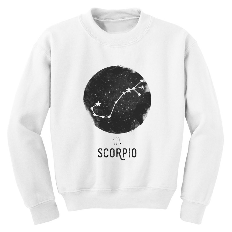 Minimal Scorpio Zodiac Sign Youth Sweatshirt by sheryljamel | Artistshot