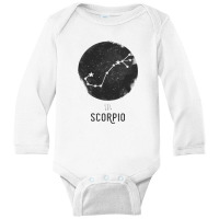 Minimal Scorpio Zodiac Sign Long Sleeve Baby Bodysuit | Artistshot