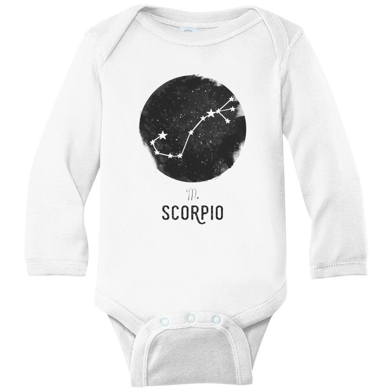 Minimal Scorpio Zodiac Sign Long Sleeve Baby Bodysuit by sheryljamel | Artistshot