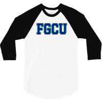 Fgcu Wordmark 3/4 Sleeve Shirt | Artistshot