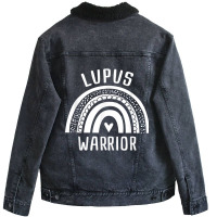 Lupus Warrior Lupus Awareness Month  Purple Mens & Unisex Sherpa-lined Denim Jacket | Artistshot