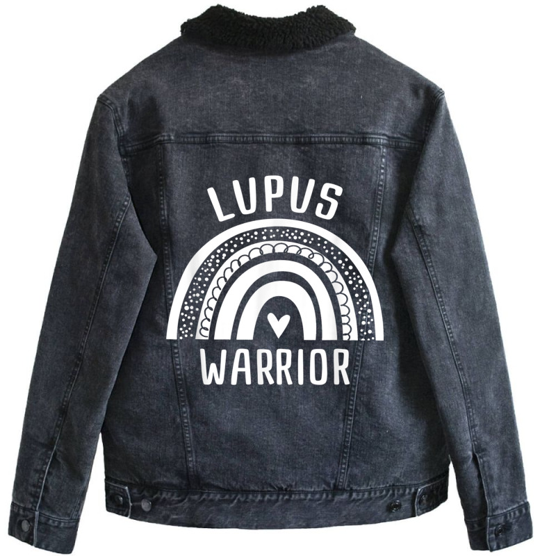 Lupus Warrior Lupus Awareness Month  Purple Mens & Unisex Sherpa-lined Denim Jacket | Artistshot