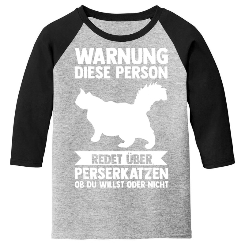 Warning This Person Talks About Persian Cat Youth 3/4 Sleeve | Artistshot