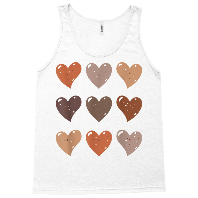 Melanin Skin Tone Hearts, Be Kind, Black History M Tank Top | Artistshot