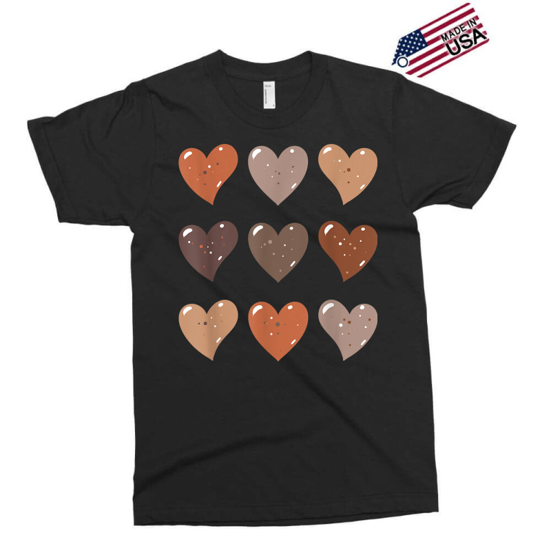 Melanin Skin Tone Hearts, Be Kind, Black History M Exclusive T-shirt | Artistshot