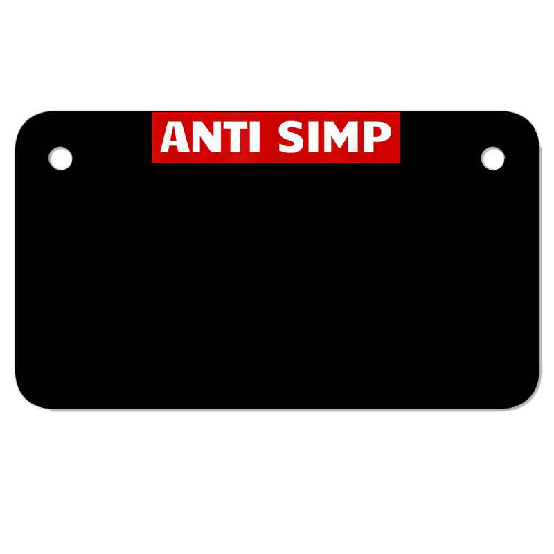 Anti Simp Simping Police No Simp Zone Meme Sto Motorcycle License Plate ...