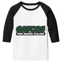 Pine Manor College Gators Youth 3/4 Sleeve | Artistshot