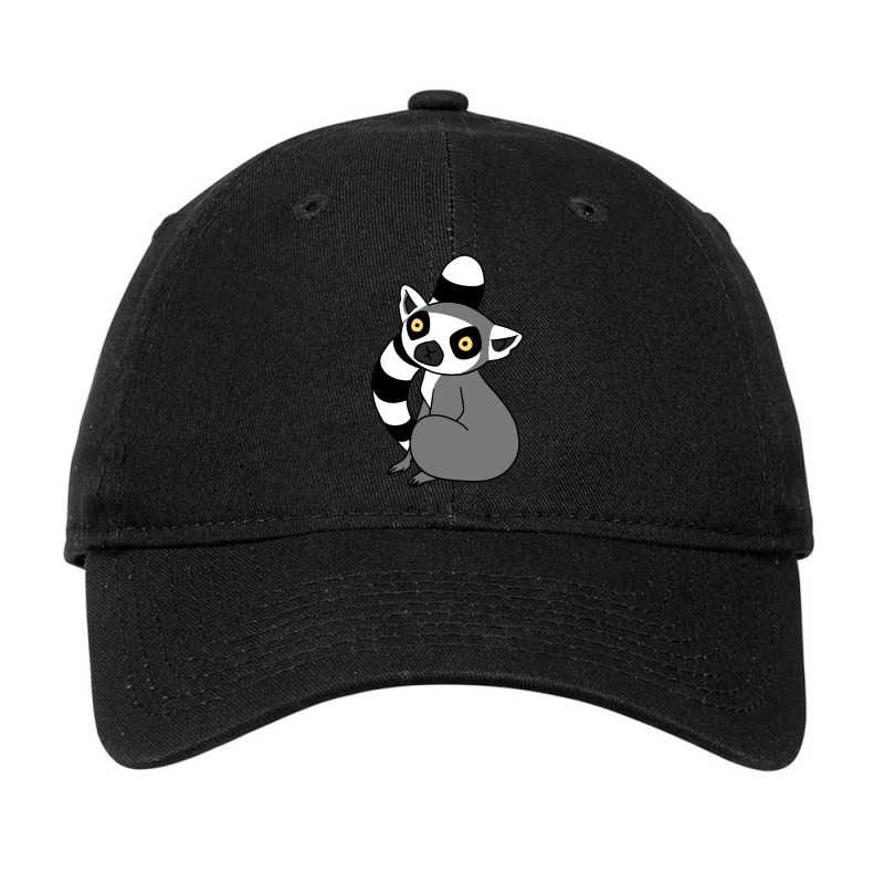 Ring Tailed Lemur Sitting Adjustable Cap | Artistshot