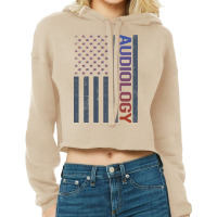 American Flag Audiology Audiologist Stars Cropped Hoodie | Artistshot