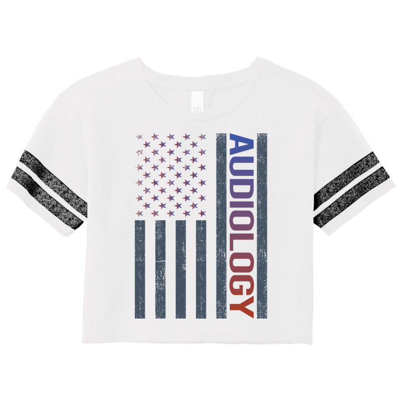 American Flag Audiology Audiologist Stars Scorecard Crop Tee by eunjafallerw | Artistshot