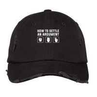 How To Settle An Argument T Shirt Vintage Cap | Artistshot