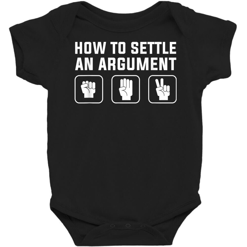 How To Settle An Argument T Shirt Baby Bodysuit by boxleyit | Artistshot