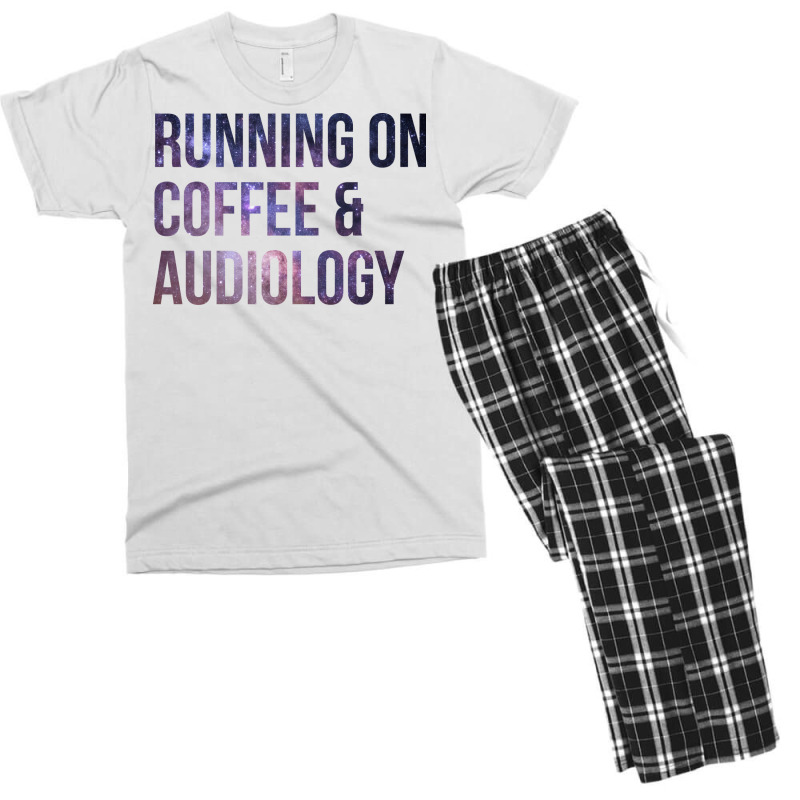 Awesome And Funny Running On Coffee And Audiology Men's T-shirt Pajama Set by adanircasalau | Artistshot