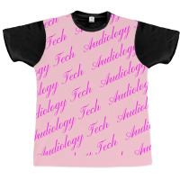 Audiology Tech Repeating Pattern In Pink Gift Graphic T-shirt | Artistshot