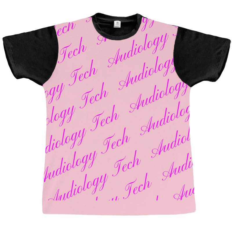 Audiology Tech Repeating Pattern In Pink Gift Graphic T-shirt by bozallouzau | Artistshot