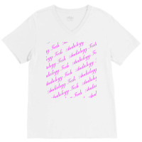 Audiology Tech Repeating Pattern In Pink Gift V-neck Tee | Artistshot