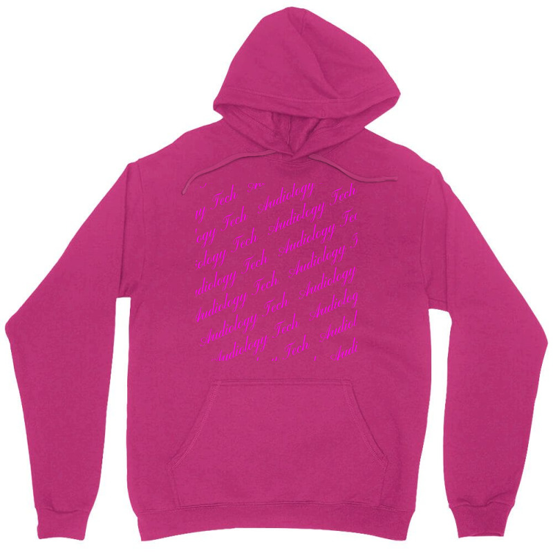 Audiology Tech Repeating Pattern In Pink Gift Unisex Hoodie by bozallouzau | Artistshot