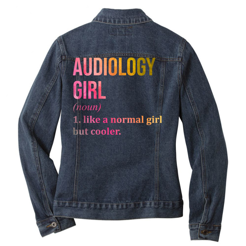 Awesome And Funny Definition Style Saying Audiolog Ladies Denim Jacket by bozallouzau | Artistshot