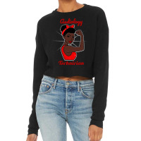 Audiology Tech Black Woman Strong Retro Vintage Po Cropped Sweater | Artistshot