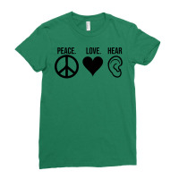 Peace Love Hear Boy Ladies Fitted T-shirt | Artistshot