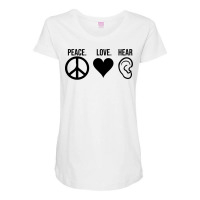 Peace Love Hear Boy Maternity Scoop Neck T-shirt | Artistshot