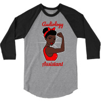 Audiology Assistant Black Woman Strong Retro Vinta 3/4 Sleeve Shirt | Artistshot