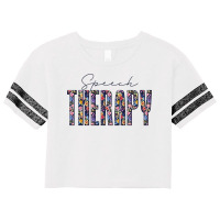 Floral Speech Therapy Slp Summer Scorecard Crop Tee | Artistshot