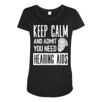 Pediatric Audiologist Audiology Hearing Aids Funny Maternity Scoop Neck T-shirt | Artistshot