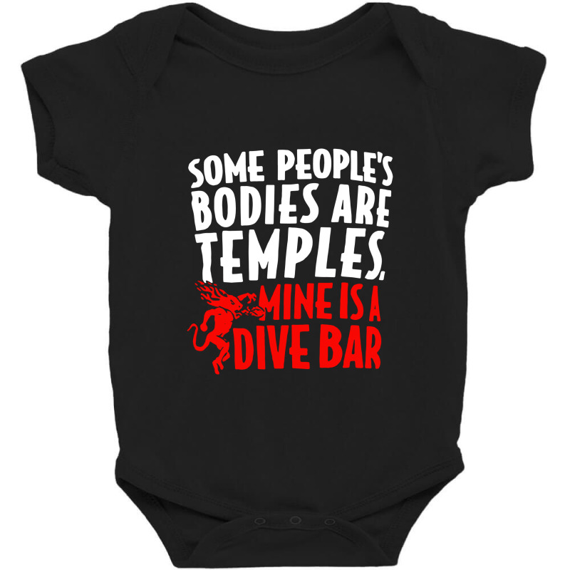 Some People's Bodies Are Temples Mine Is A Dive Ba Baby Bodysuit by skw art | Artistshot