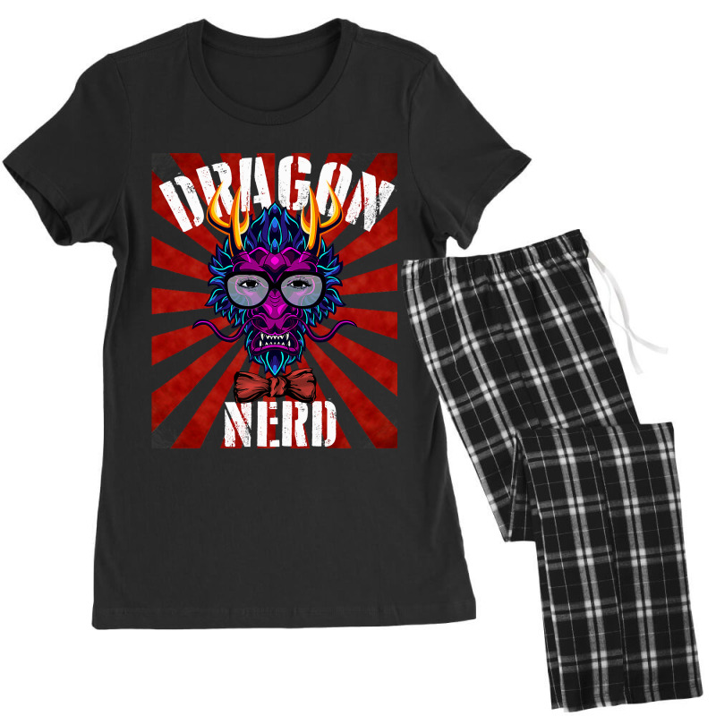 Dragon Nerds Rock Gamer Geek Fun Cute Nerd Women's Pajamas Set by whoretacarpal | Artistshot