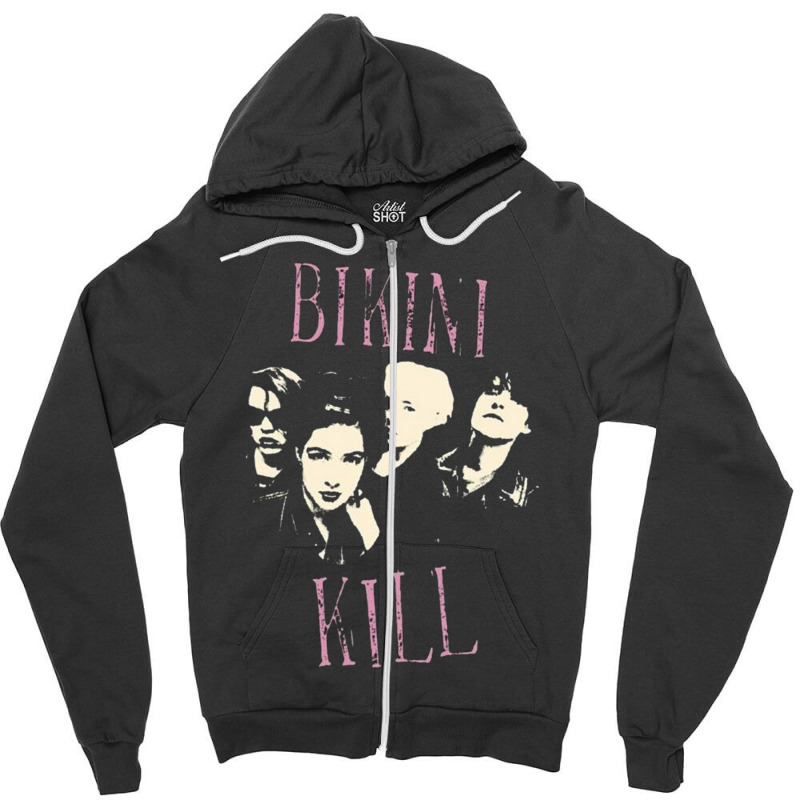 Bikini Kill Four People Zipper Hoodie by GiaMuller | Artistshot