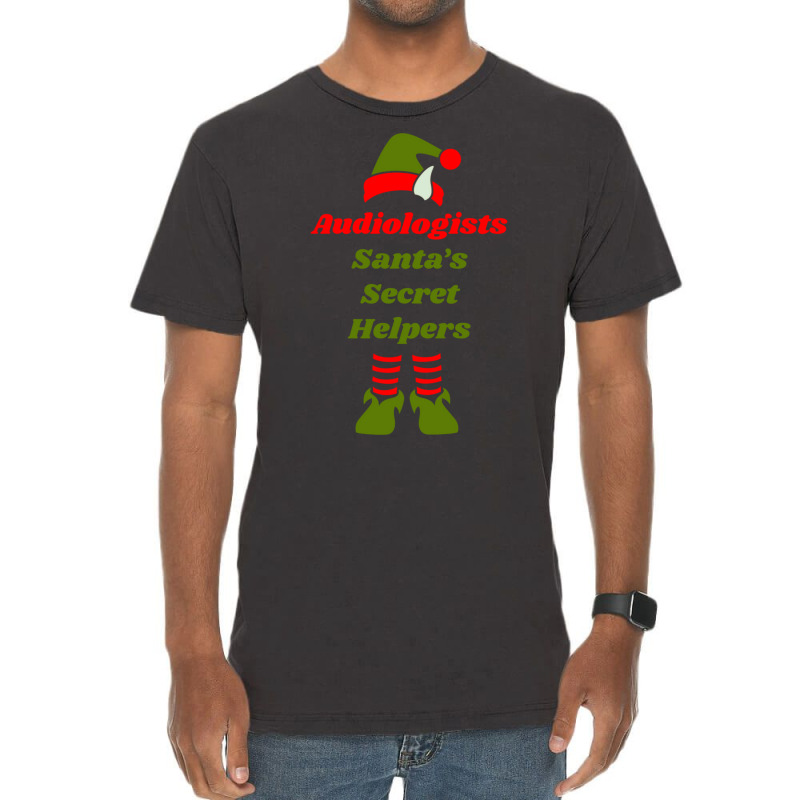 Audiologist Santa Secret Helper Elf Christmas Holi Vintage T-Shirt by canudohidejip | Artistshot