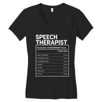 Speech Therapist Nutrition Facts Design Women's V-neck T-shirt | Artistshot