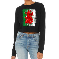 Wales Dragon National Symbol With The Welsh Flag C Cropped Sweater | Artistshot