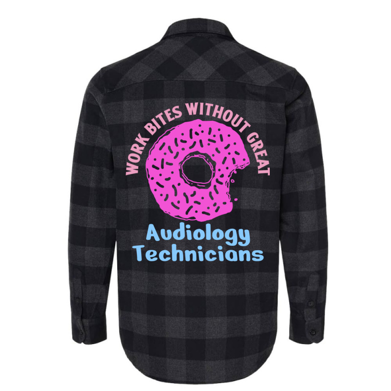 Audiology Tech Work Bites Fun Pink Donut Sprinkles Flannel Shirt by prioreleijer9 | Artistshot