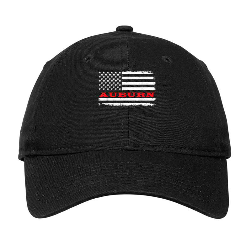 California American Flag Auburn Usa Patriotic Souvenir T Shirt Adjustable Cap by adam.troare | Artistshot