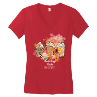 Audiology Tech Like It Spicy Coffee Fall Autumn Pu Women's V-neck T-shirt | Artistshot