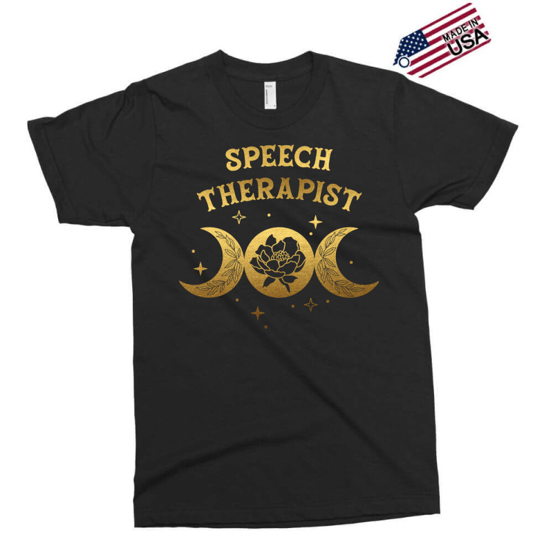 Speech Therapist Boho Moon Wild Rose Golden Design Exclusive T-shirt by lovaszzhgabid | Artistshot