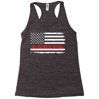 California American Flag Santee Usa Patriotic Souvenir T Shirt Racerback Tank Designed By Adam.troare