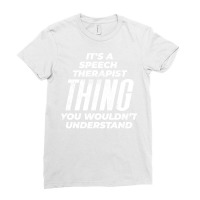 Speech Therapist Distressed Design Ladies Fitted T-shirt | Artistshot