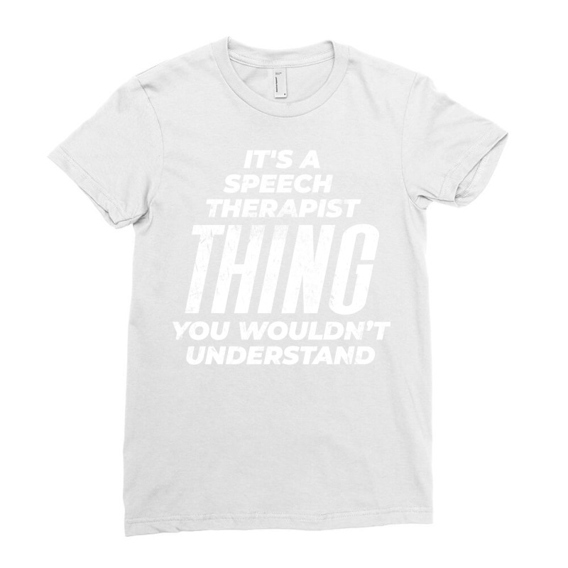 Speech Therapist Distressed Design Ladies Fitted T-Shirt by cestbushiig | Artistshot