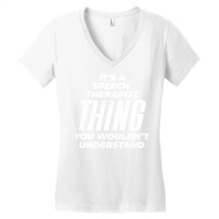 Speech Therapist Distressed Design Women's V-neck T-shirt | Artistshot