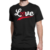 Love Typography Hearts Valentine's Day Lover Roman Classic T-shirt | Artistshot