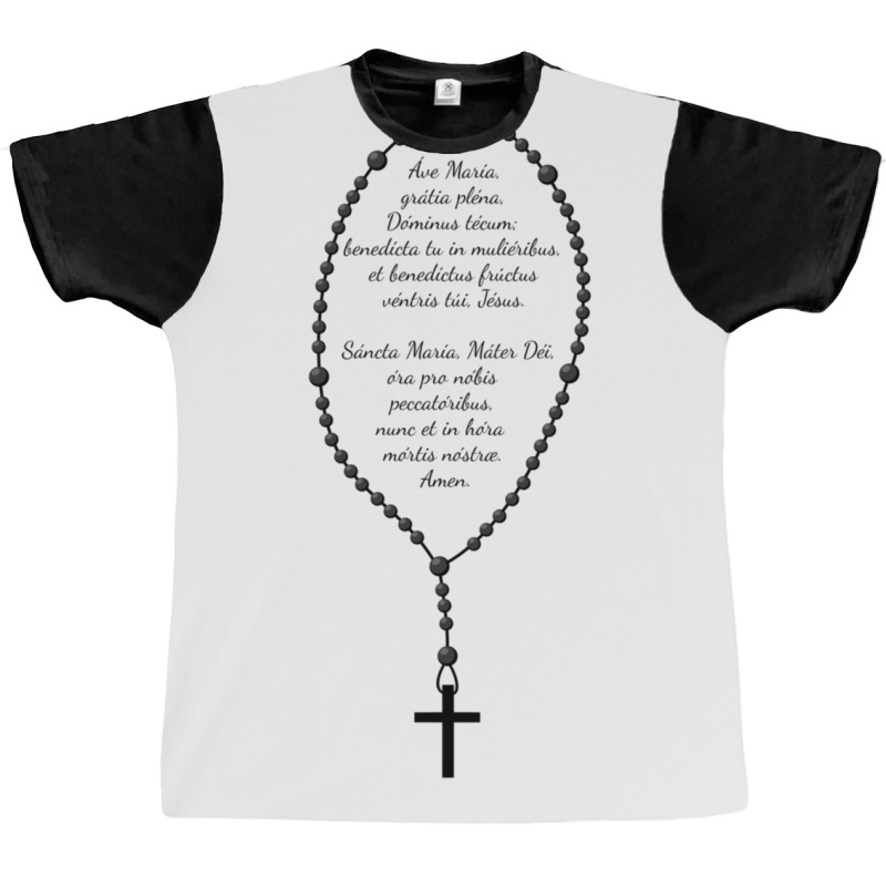 Rosary In Latin Graphic T-shirt by sacharAillet | Artistshot