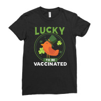 Lucky To Be Vaccinated Ladies Fitted T-shirt | Artistshot