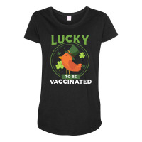 Lucky To Be Vaccinated Maternity Scoop Neck T-shirt | Artistshot